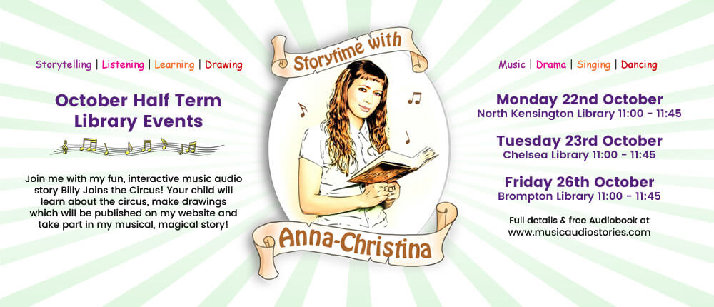 Music Audio Stories - October Half Term Holiday Story Times banner image