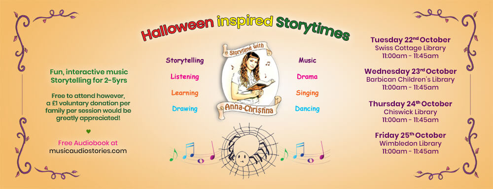 Music Audio Stories - Halloween Inspired Storytimes banner image