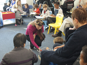 Anna-Christina from Music Audio Stories doing Story Time with the children at Kentish Town Library image