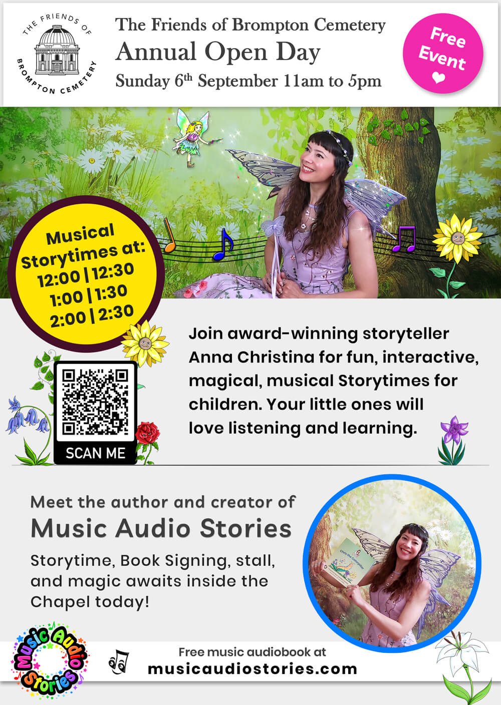 Music Audio Stories at Brompton Annual Open Day 2026 flyer image
