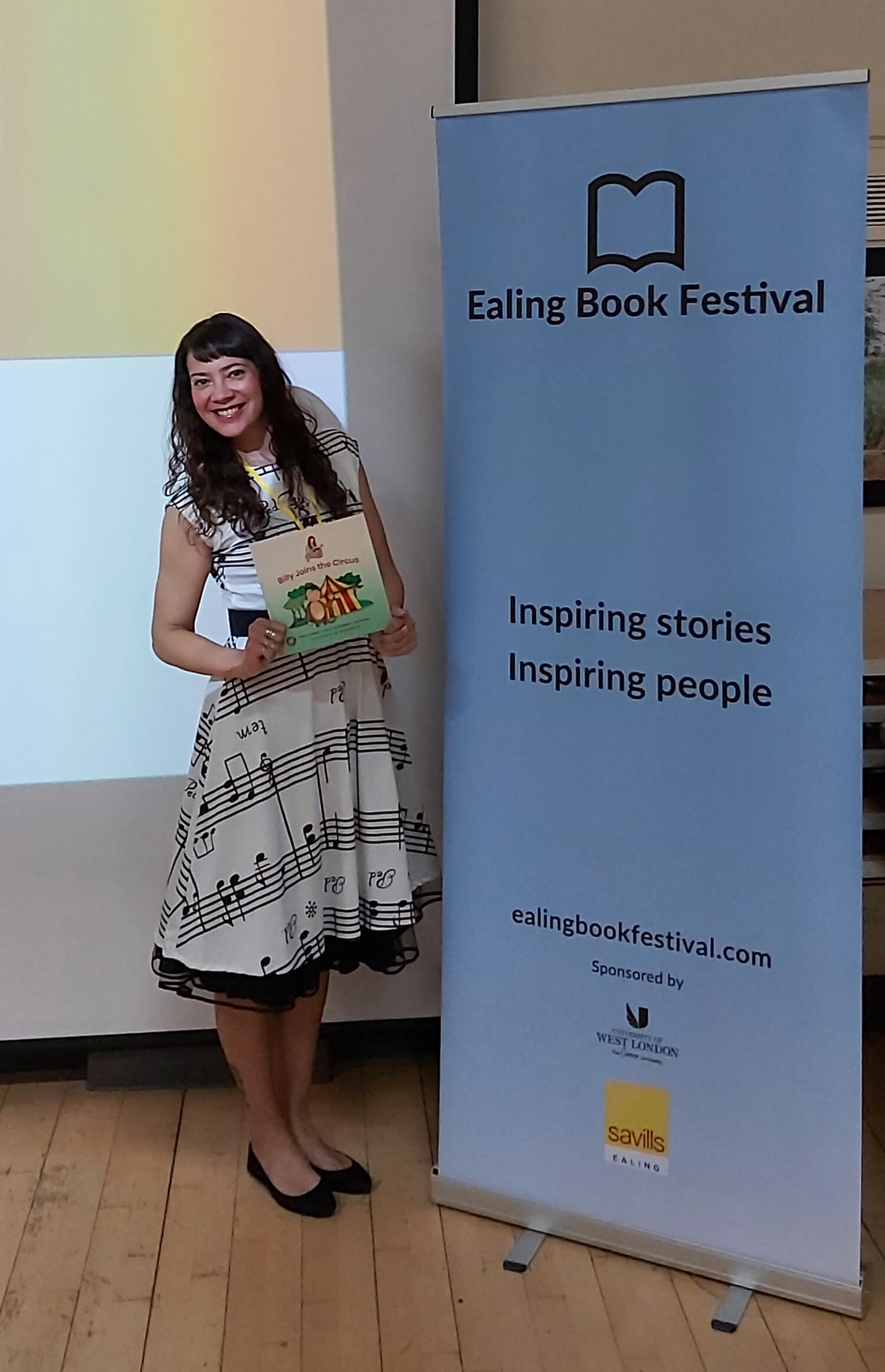 Children's Author Anna Christina, from Music Audio Stories, at Ealing Book Festival 2026