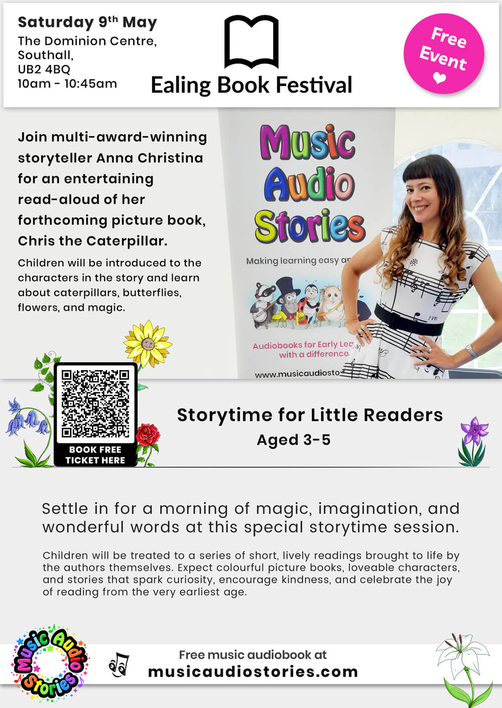 Storytime with Anna Christina at Ealing Book Festival flyer image