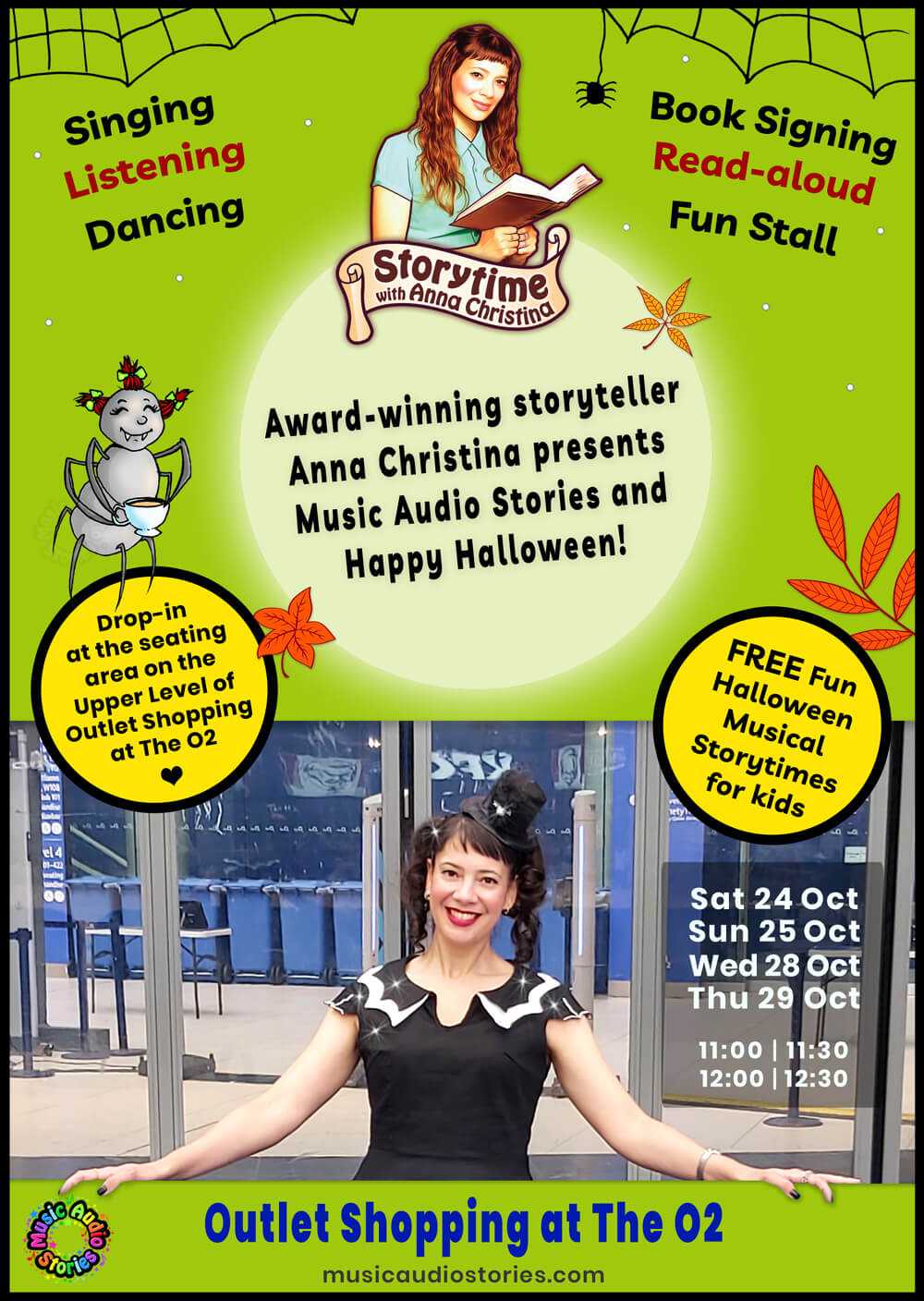 Hallowen Storytime with Anna Christina at The O2 in London