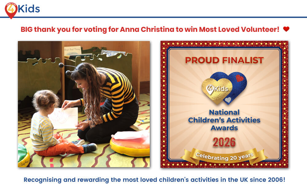 Anna Christina - What's On 4 Kids Awards Finalist - Music Audio Stories (Storytime with Anna-Christina) - banner image