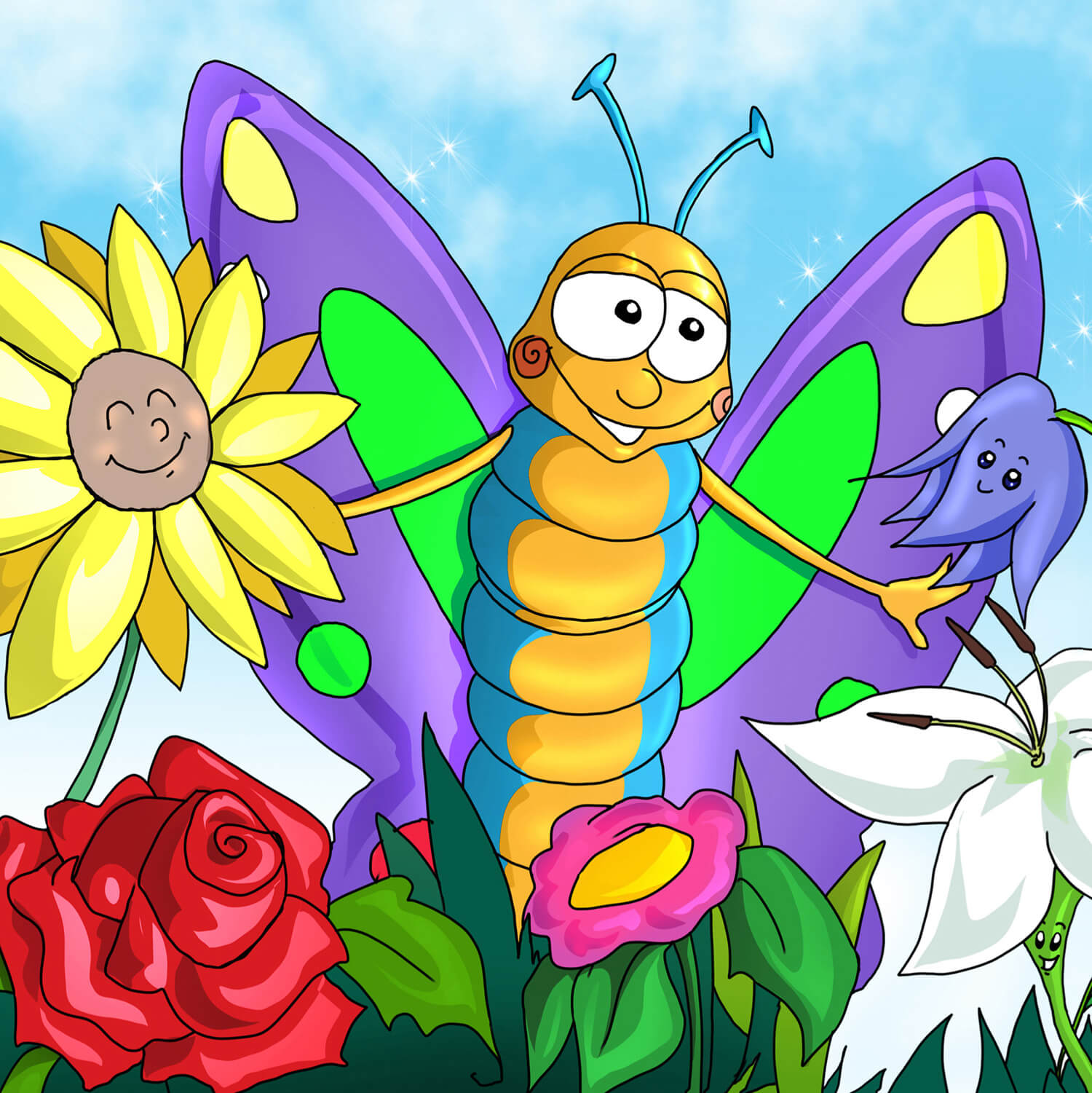 Music Audio Stories Chris and the flowers characters