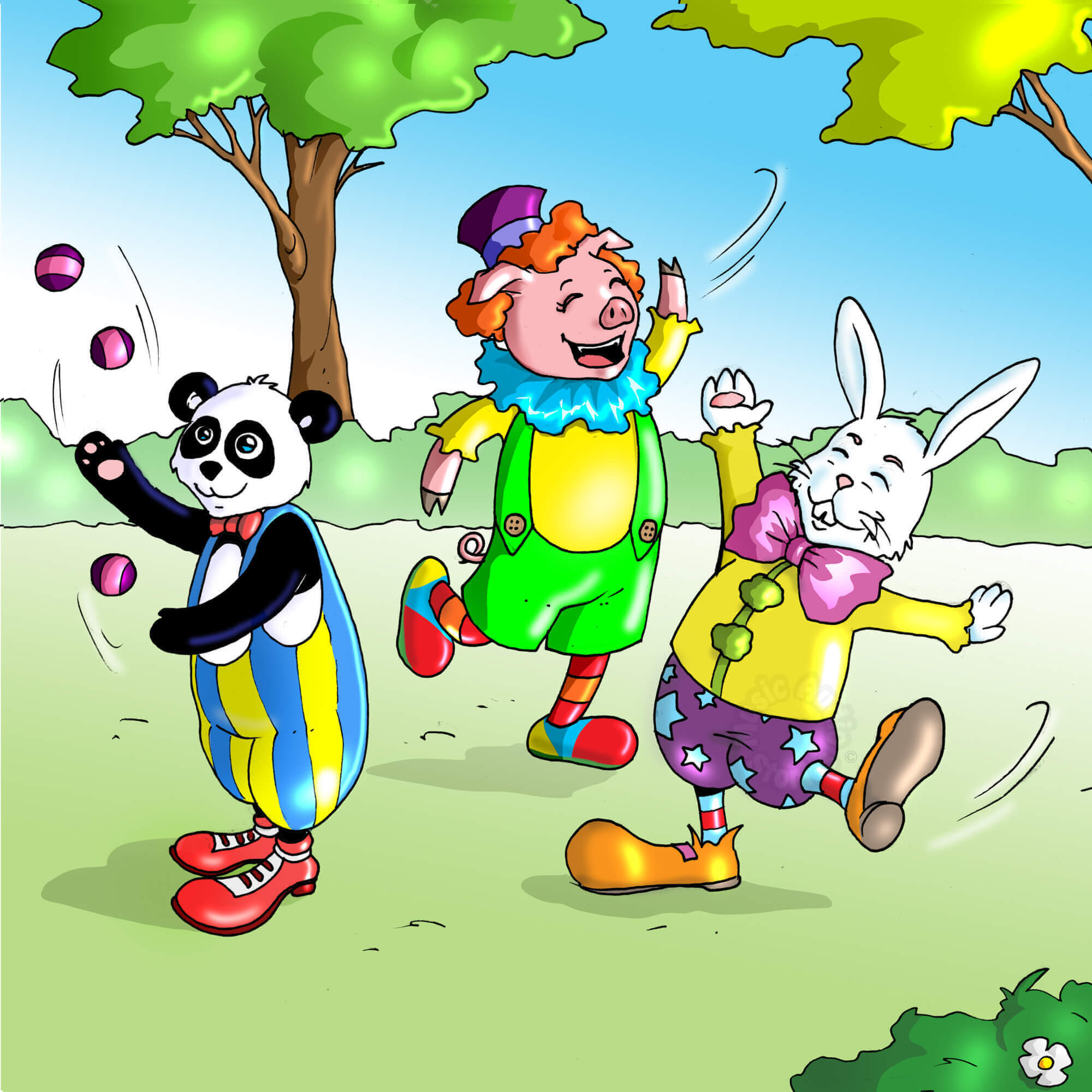 Music Audio Stories clown characters